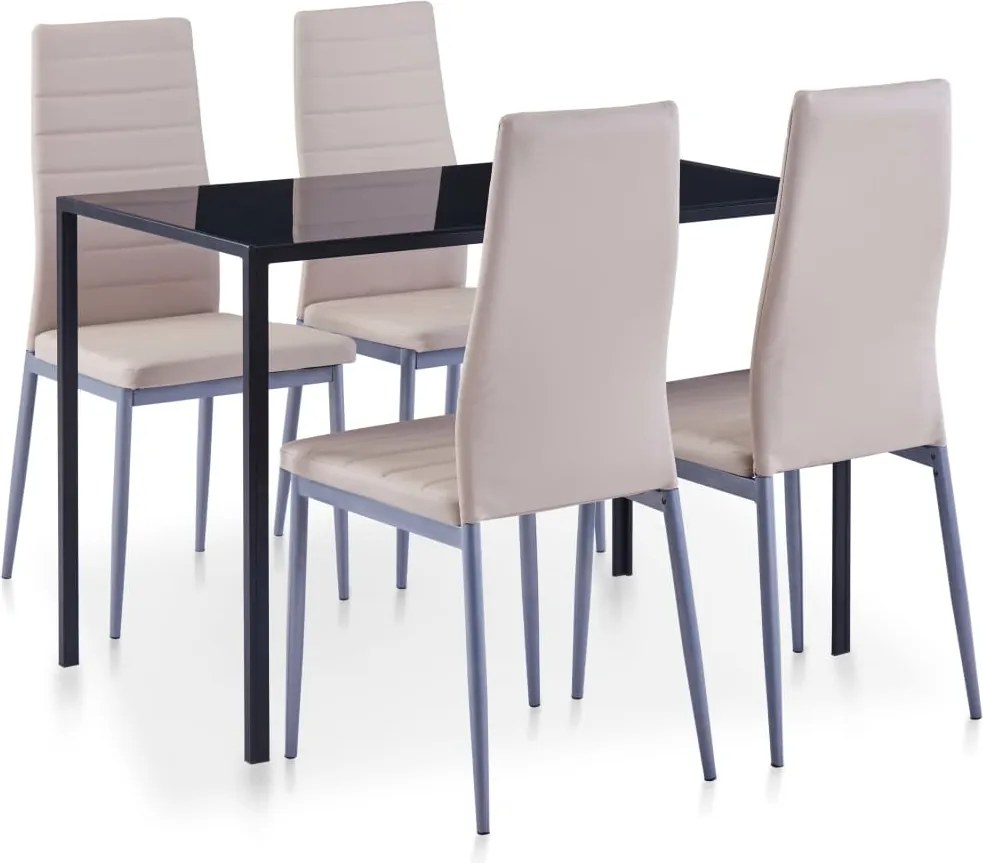 vidaXL Set mobilier de bucătărie, 5 piese, cappuccino