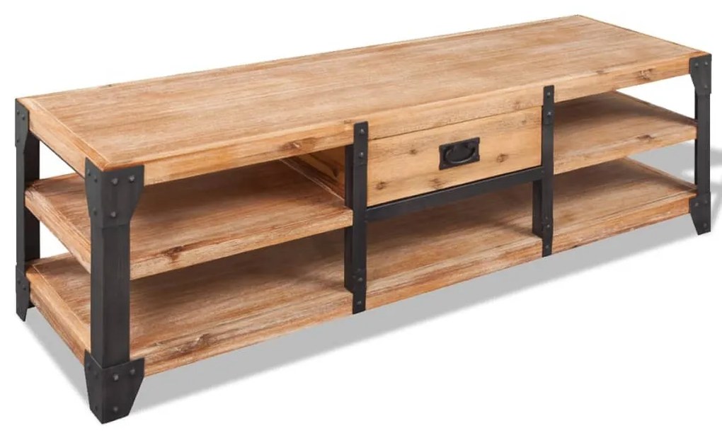 243913 vidaXL Comodă TV din lemn masiv de acacia 140 x 40 x 45 cm