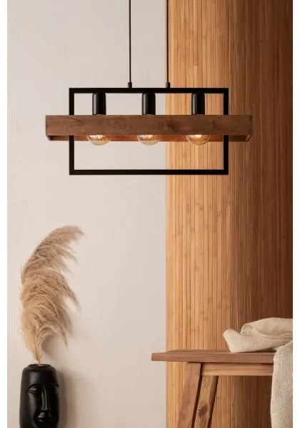 Lustră pe cablu ROBIN 3xE27/60W/230V lemn