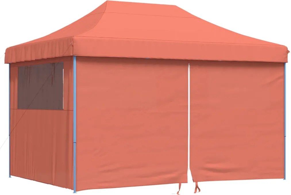 vidaXL Cort pliabil pentru petreceri cu 4 pereți laterali, cărămiziu