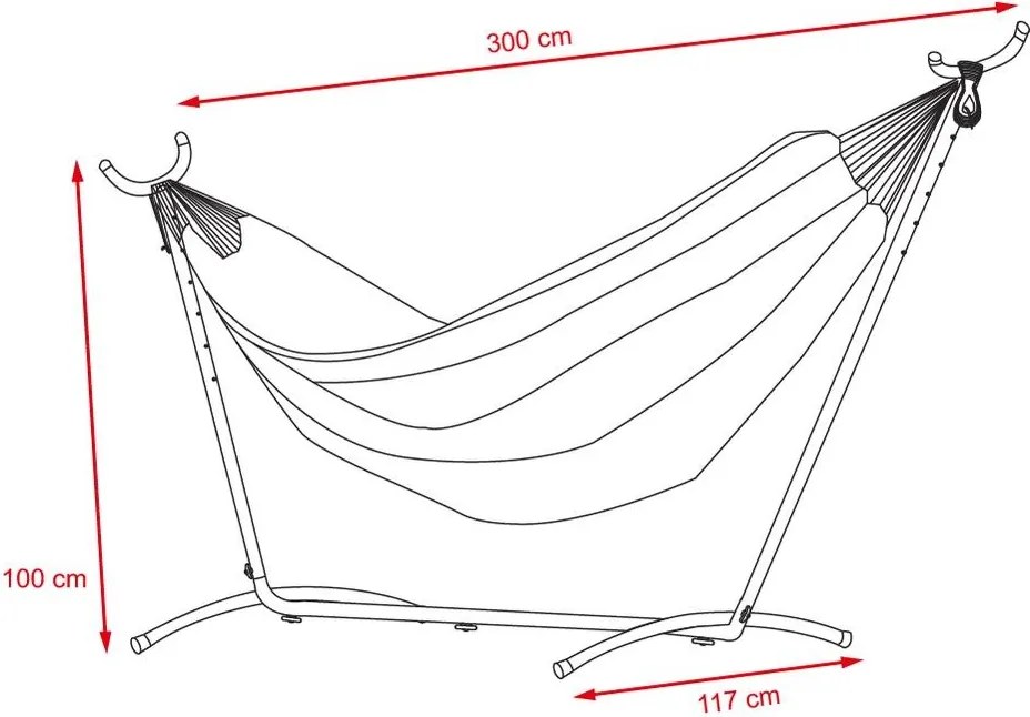Hamac Relaxant Avenberg BELINDA - maro-negru-gri-alb