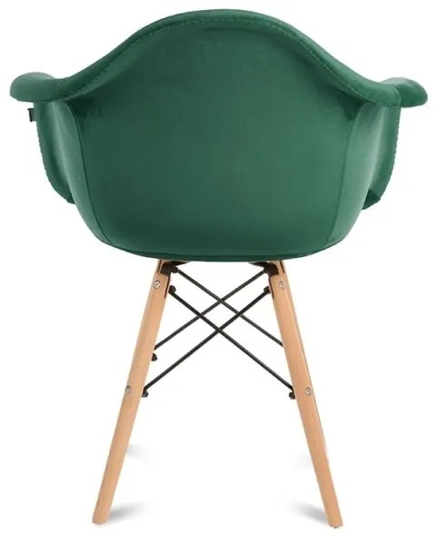 SET 2x scaun de sufragerie NEREA 80x60,5 cm verde/fag