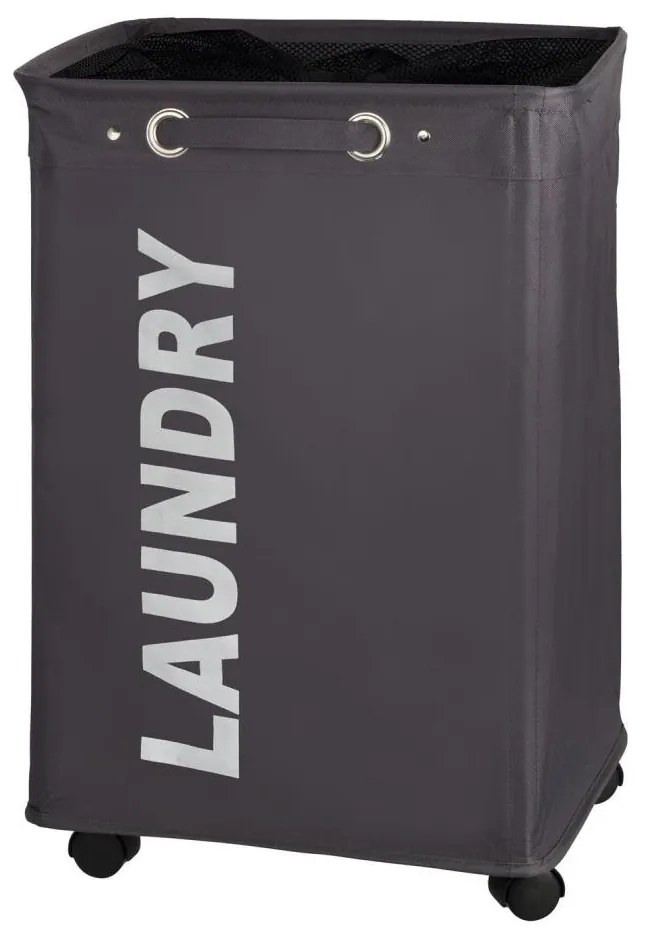 WENKO 3450112100 - Coș pentru rufe QUADRO 40x60 cm gri/negru
