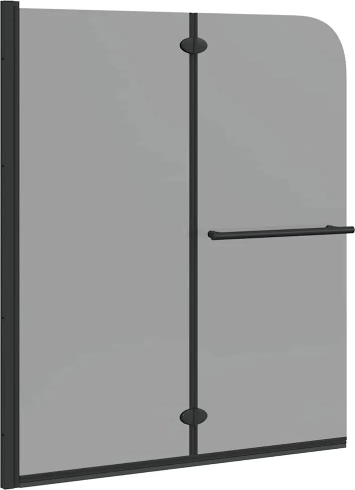 vidaXL Încărcare duș Manual Negru 95 x 140 cm Sticlă ESG și aluminiu