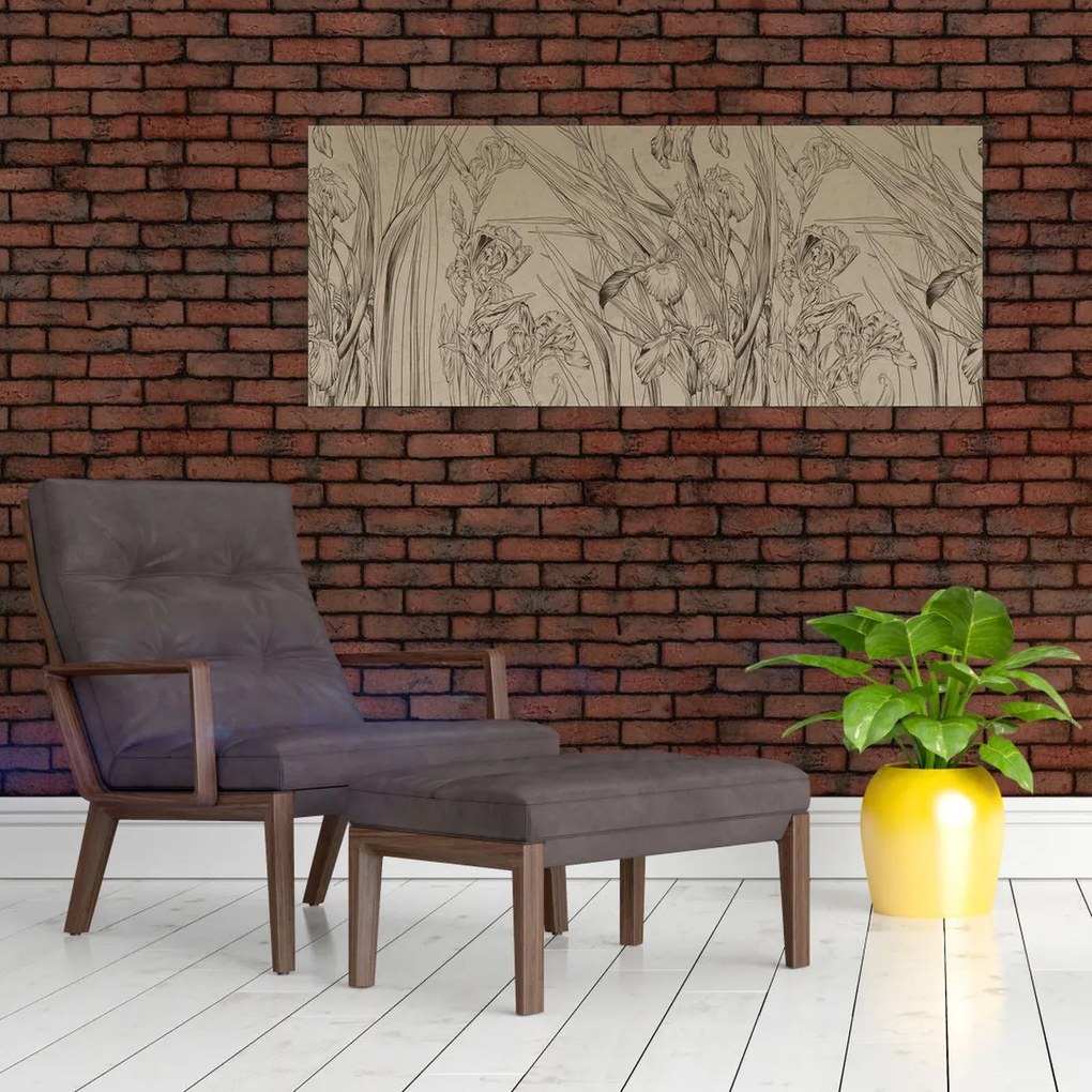 Tablou - Contururile plantelor (120x50 cm)
