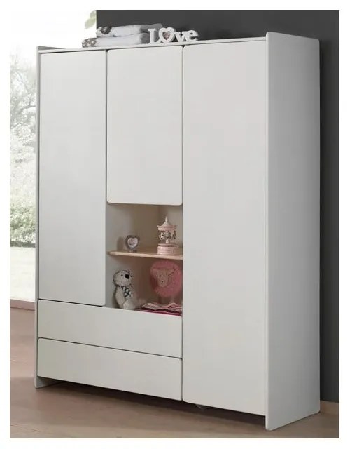 Dulap pentru copii Vipack Kiddy, 137,8 x 190 cm, alb