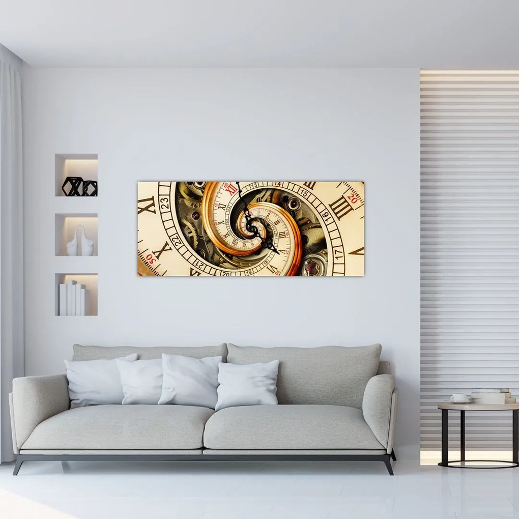 Tablou cu ceas (120x50 cm)