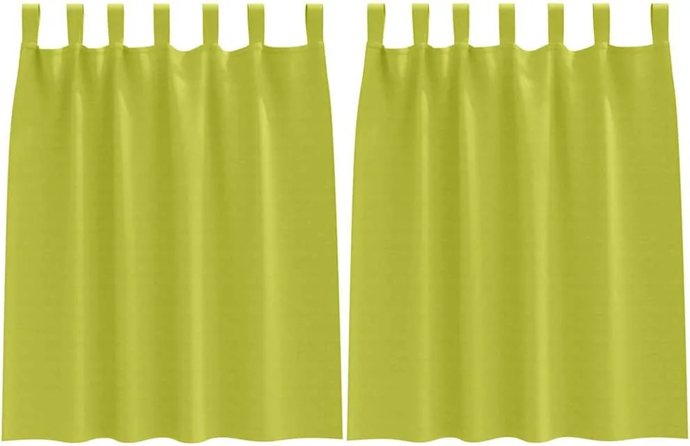 vidaXL Perdele Opaque cu Inel 2 pcs Verde 140 x 140 cm Poliester