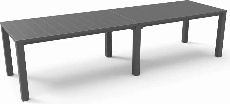 Masă dublă de grădină Julie din plastic, grafit