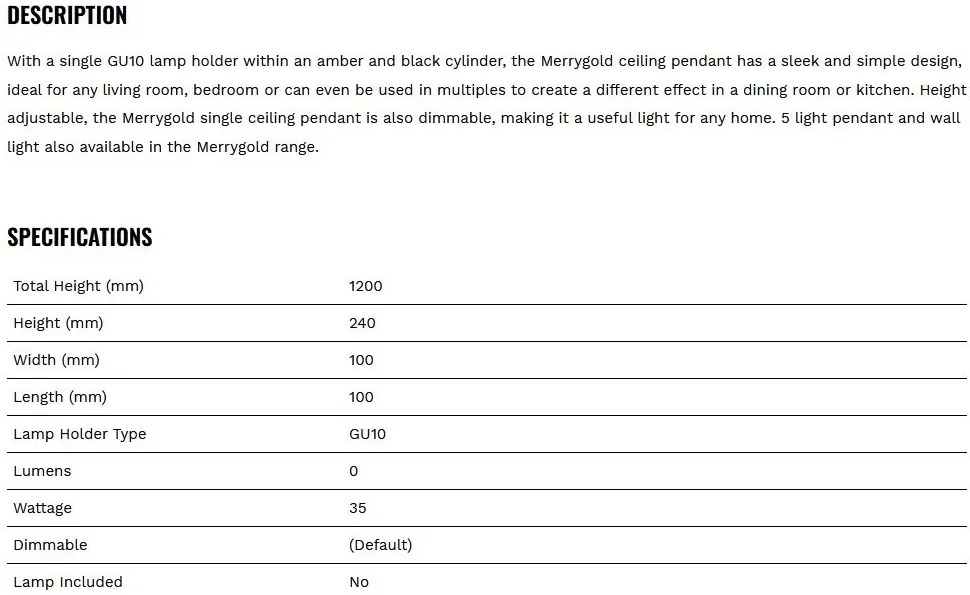 Lustra, Pendul design modern Merrygold