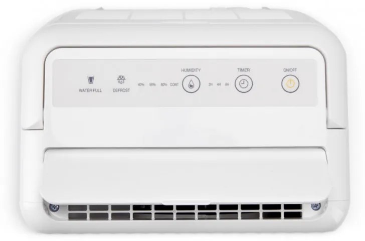Dezumidificator Woods MRD10G, 102 m³/h, Pana la 40 m², Pentru bai, 10l/24h, Timer, Debit reglabil, Hidrostat, Alb