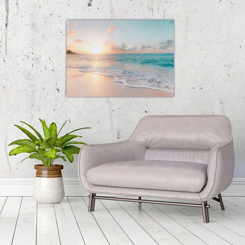 Tablou - Plaja de vis (70x50 cm)
