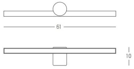 Aplică LED pentru oglindă de baie Zambelis 22124 LED/10W/230V 61 cm IP54