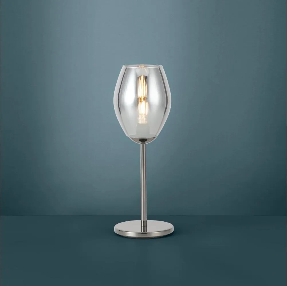 Lampă de masă EGLO ESTANYS 39568, 1xE27/60W/230V, negru/fumuriu