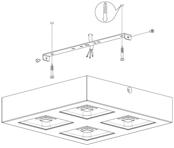 Eglo 96794 - LED Plafoniera FERREROS 4xLED/6,3W/230V