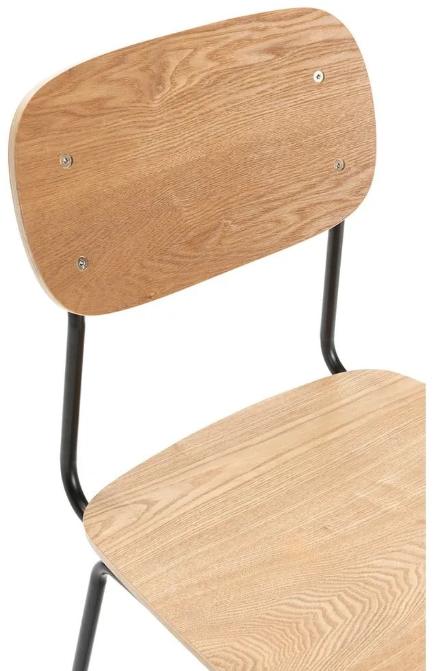 Scaune de dining în culoare naturală 2 buc. cu aspect de lemn de frasin Aira – Marckeric