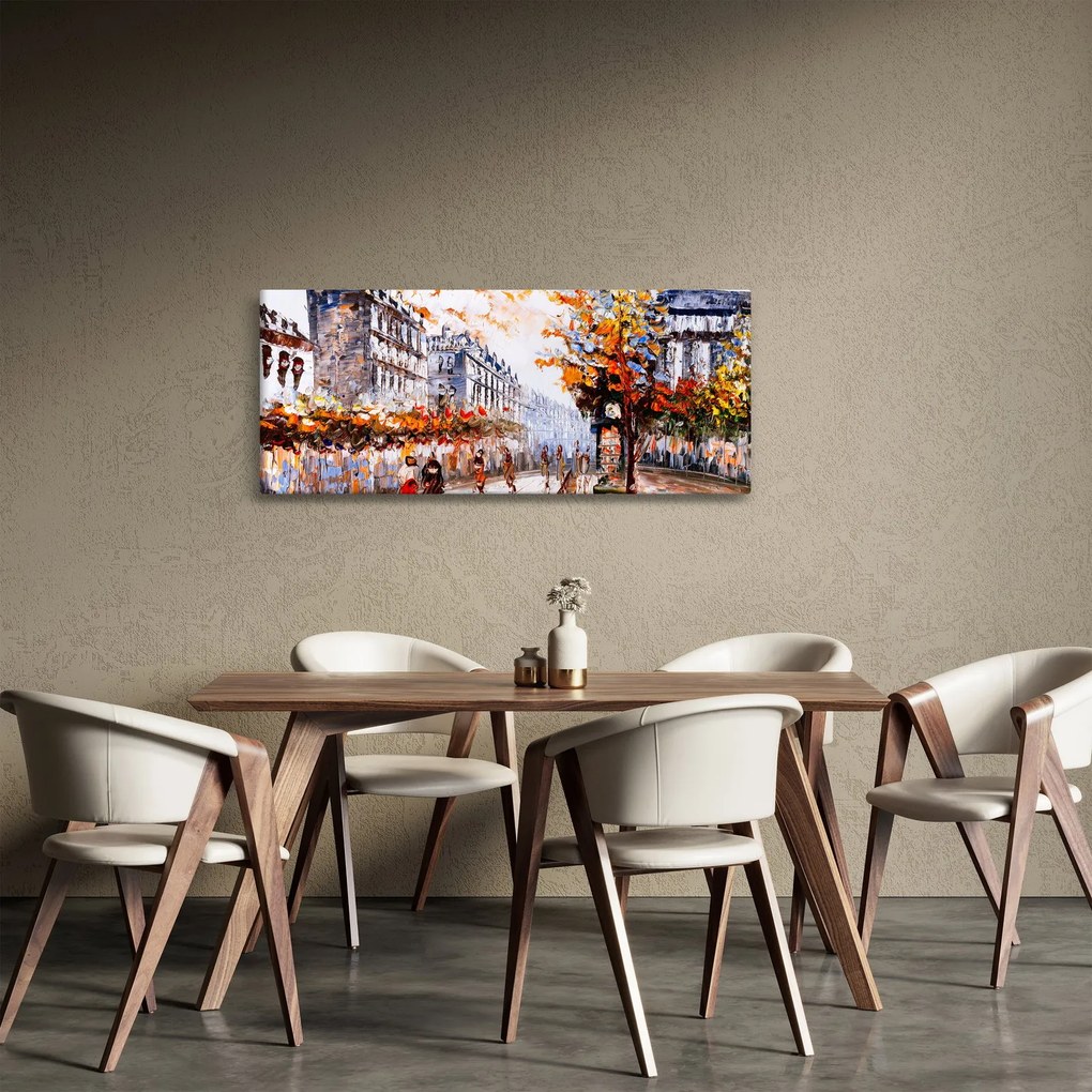 Tablou - Viața în oraș (120x50 cm)