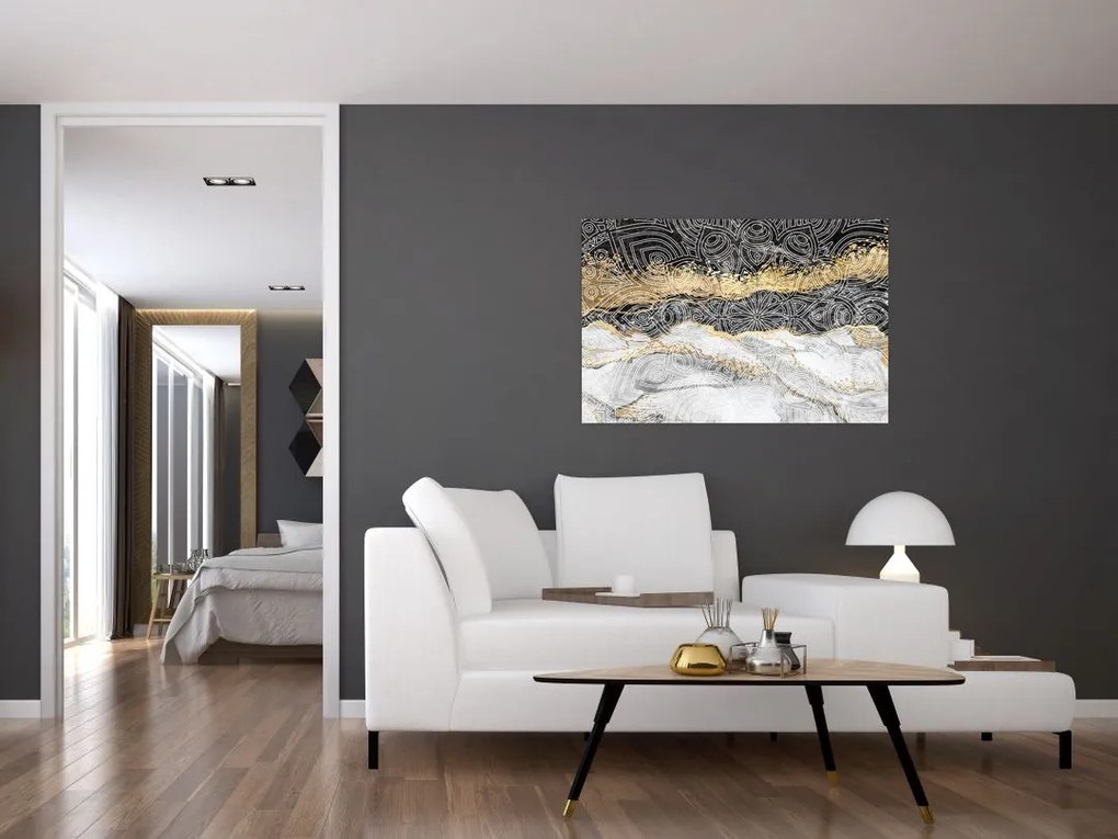 Tablou - Mandala în marmură (90x60 cm)