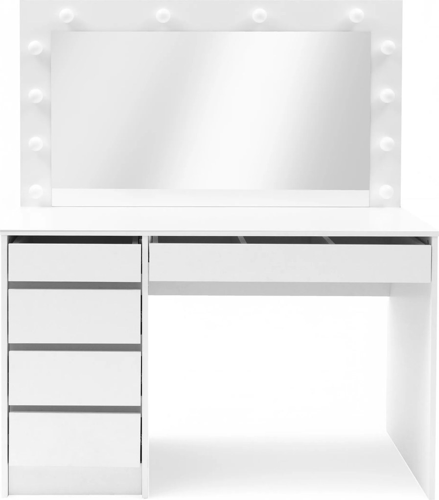 Măsuță toaletă Velinio XL 120 cm - alb
