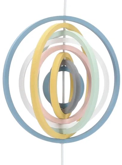 Lustră suspendată pentru copii HOOPS 1xE27/20W/230V Ø 27 cm multicoloră