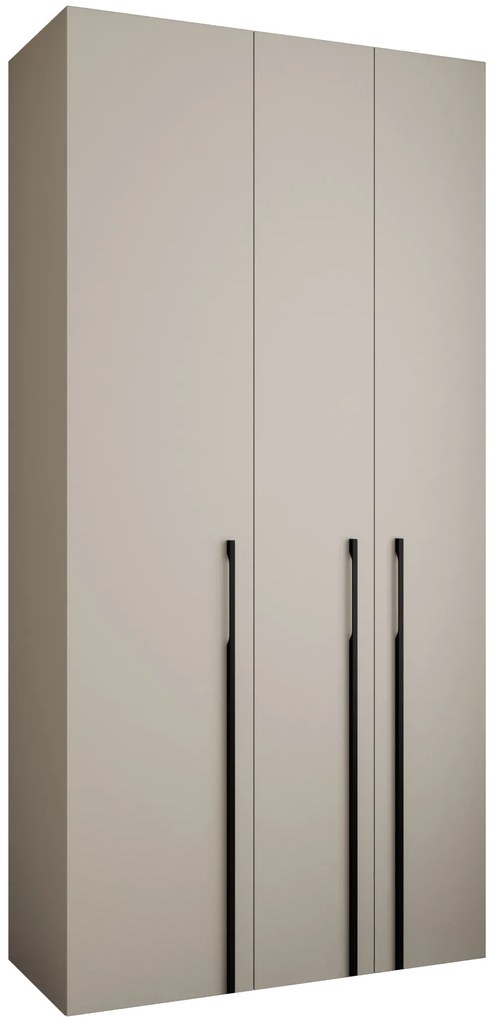 Dulap de haine 120 cm Carmela 50-3 (Cașmir + Negru). 1126775