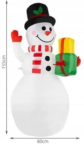 Om de zăpadă gonflabil LED 155 cm