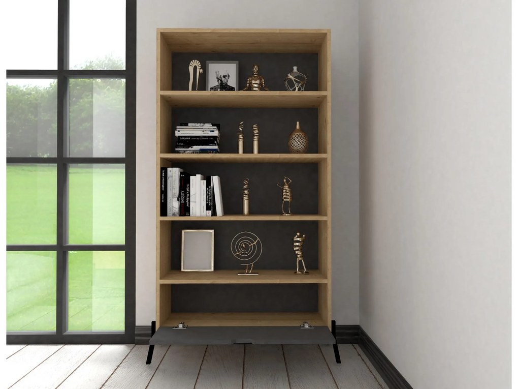 Set mobilier living Ponusetta (Stejar zafir + antracit). 1107146