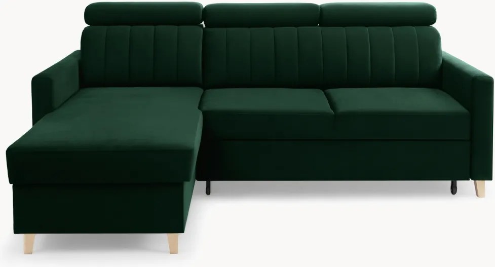 Colțar extensibil Vario universal dreapta/stânga - catifea verde Bluvel 78