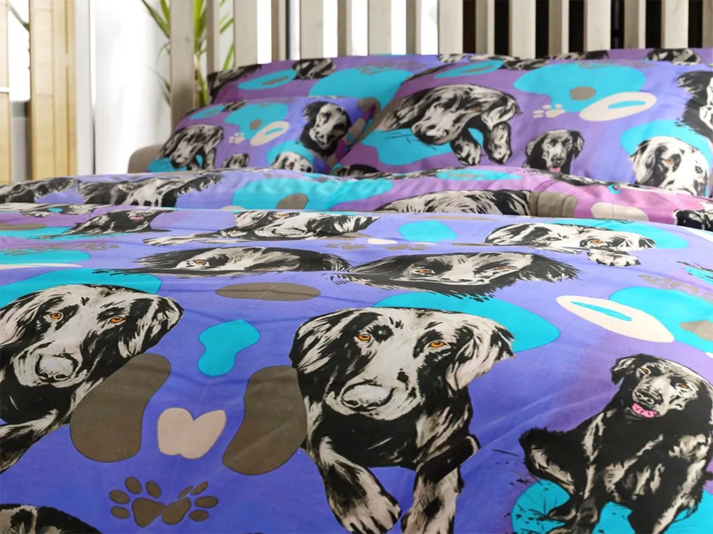 Lenjerie de pat din bumbac ARTEMIS roz-mov Dimensiune lenjerie de pat: 70 x 90 cm | 140 x 200 cm