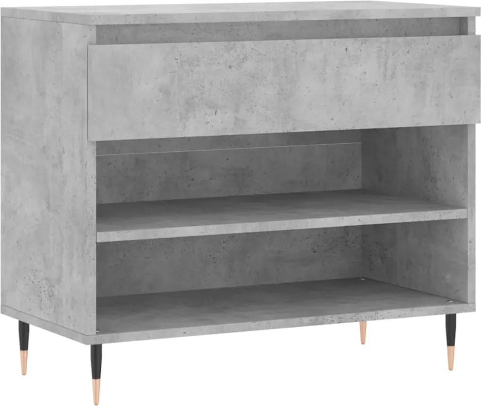 vidaXL Pantofar, gri beton, 70x36x60 cm, lemn prelucrat