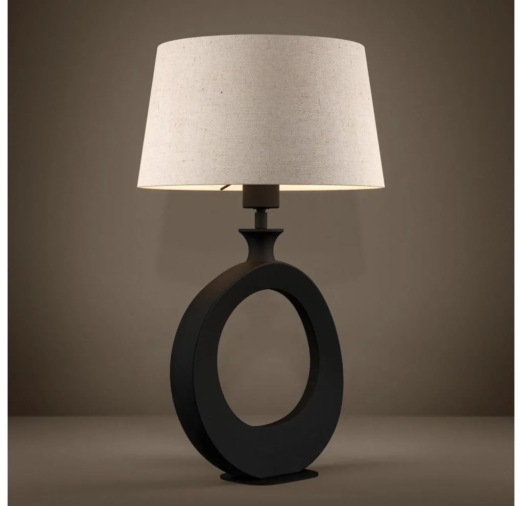 Lampă de masă Eglo 390423 DIEZMA 1xE27/60W/230V 52,5 cm negru/crem