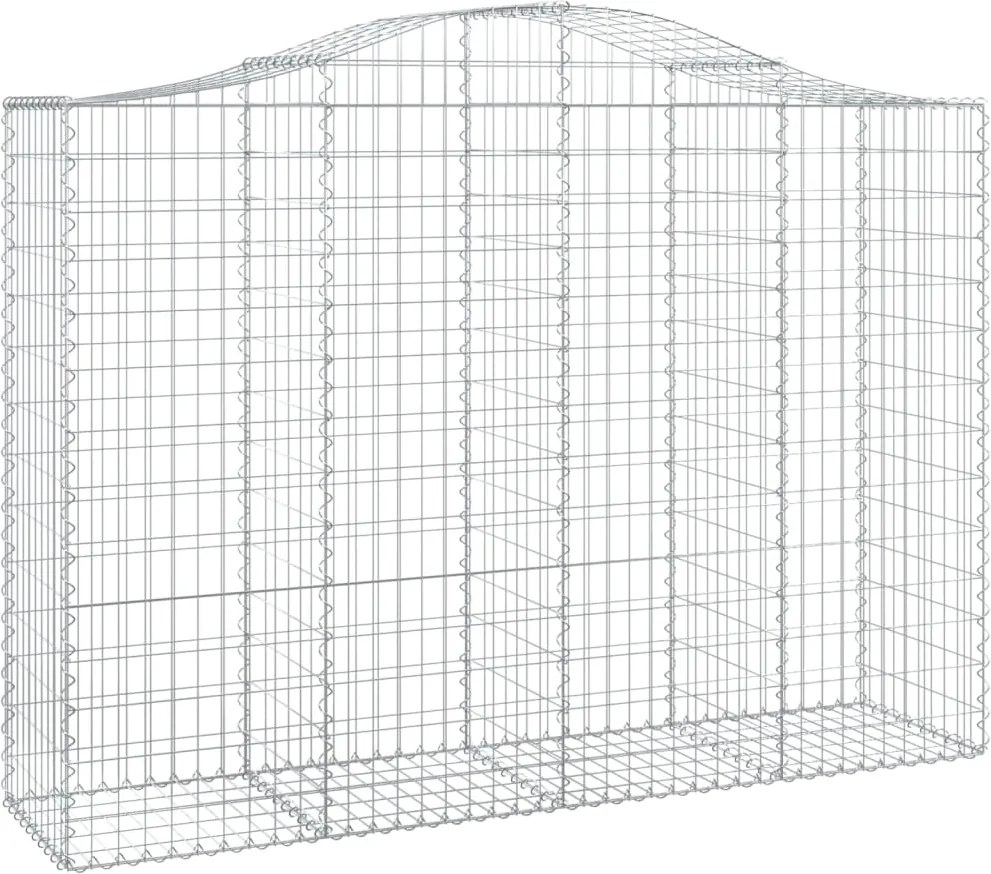 vidaXL Coș gabion arcuit, 200x50x140/160 cm, fier galvanizat