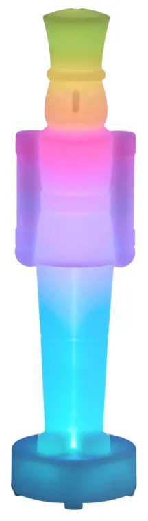 Lampă de masă albă cu LED, cu dimmer și reîncărcabilă RGBW-IC - Nutcracker