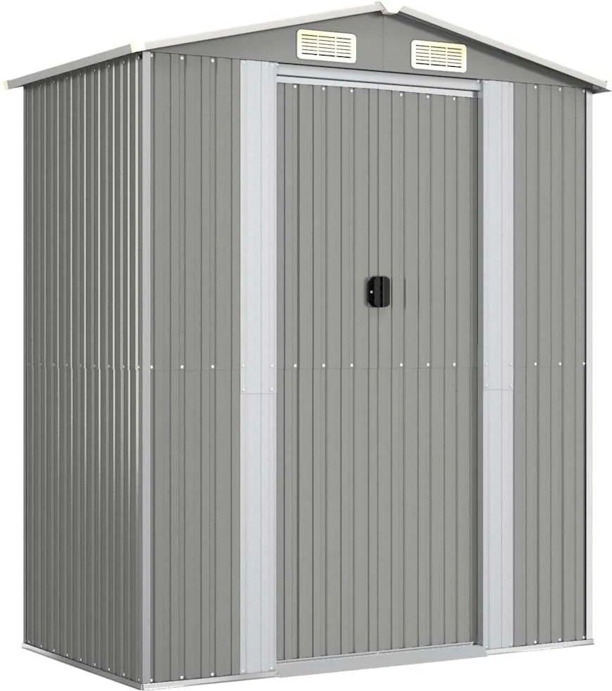 vidaXL Șopron de grădină, gri deschis, 192x1021x223 cm oțel galvanizat