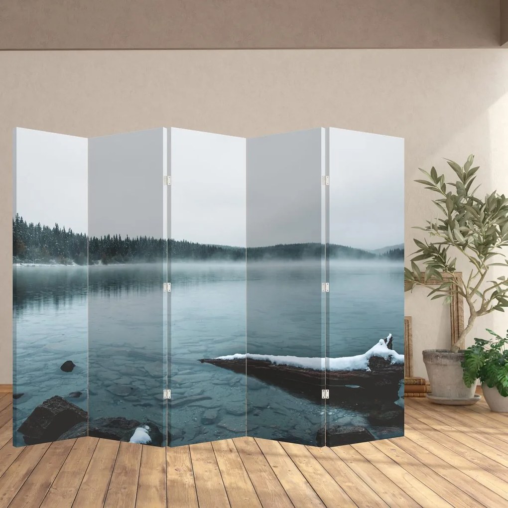 Paravan - Lacul nordic înghețat (210x170 cm)