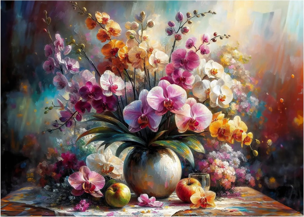Tablou pe sticlă - Vas de flori II. (70x50 cm)