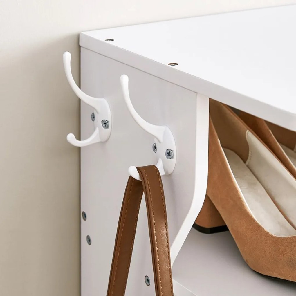 Vasagle Suport pantofi CINDY, 6 niveluri, 30x26.4x110.4cm, alb