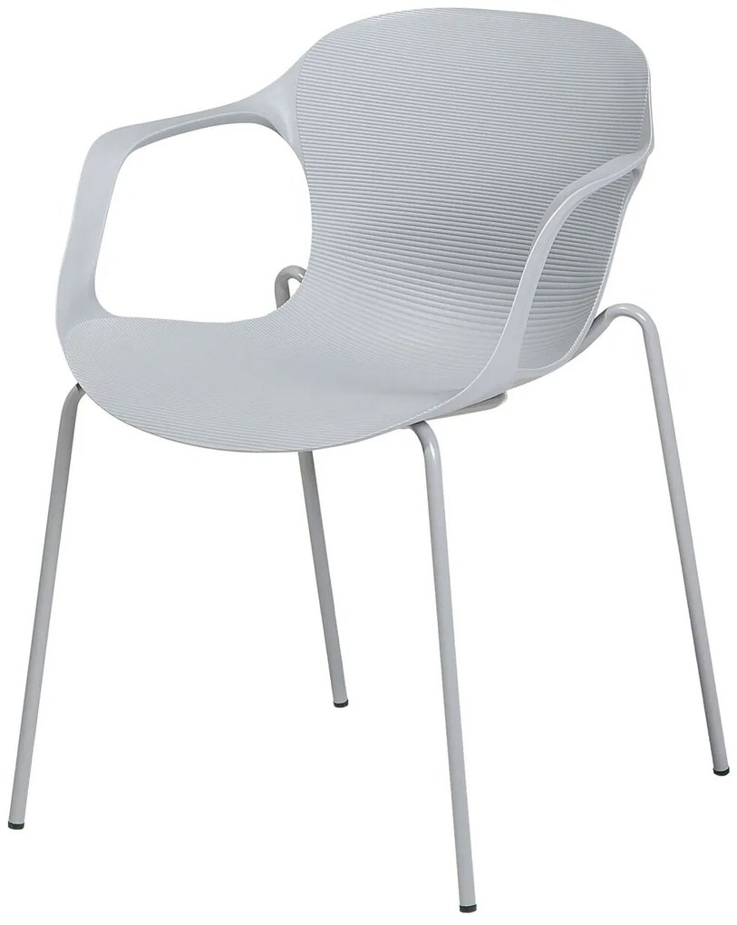 Set 2 buc. scaune pentru sufragerie Elbasan (gri deschis). 1009838