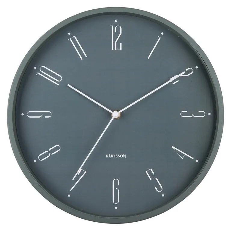 Karlsson 5988GR ceas de perete design, gri,diametru 30 cm