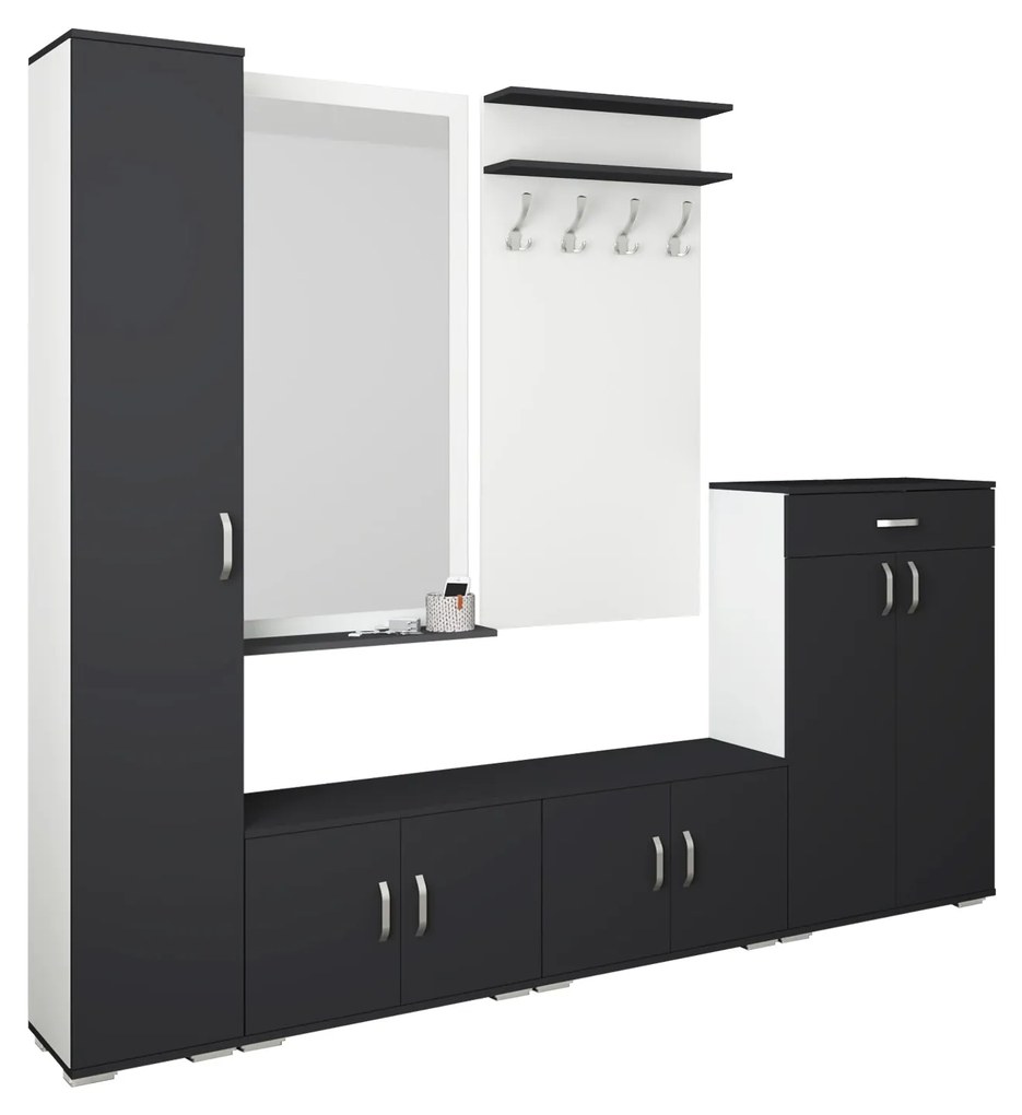 Set Hol Como V4, Antracit/Alb, L 230 cm