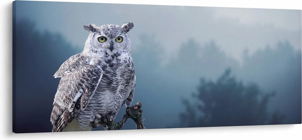 Tablou - Bufniță de zăpadă (120x50 cm)