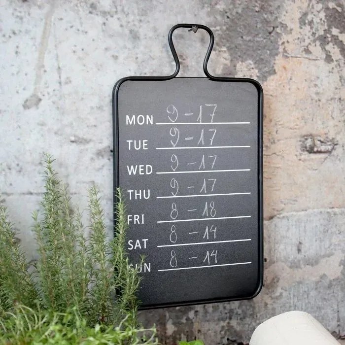 Panou decorativ din metal "Weekdays", H70 cm