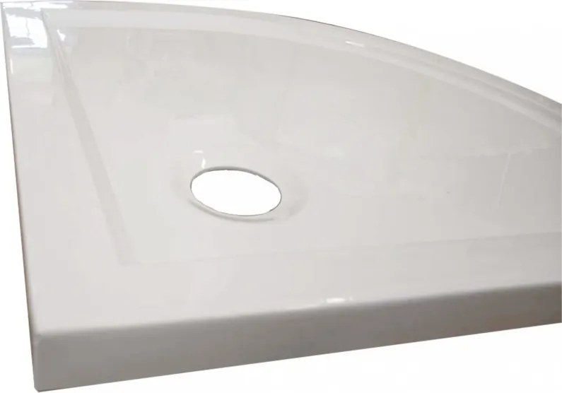 Cădiță de duș acrilică joasă curbată Modena Slim 90x90x5.5 cm