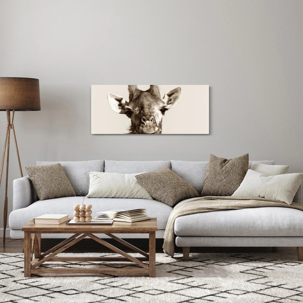 Tablou - Portret de girafă, de epocă (120x50 cm)