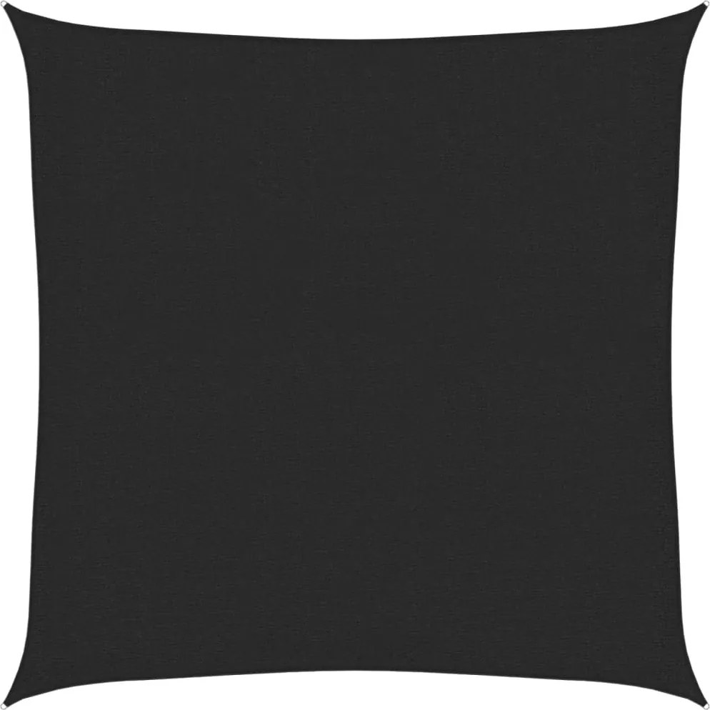 vidaXL Pânză parasolar, negru, 3,6 x 3,6 m, HDPE, 160 g/m²