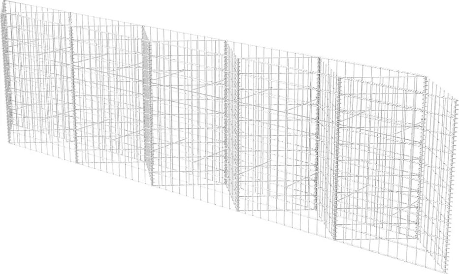 vidaXL Coș gabion, 300 x 30 x 100 cm, oțel galvanizat