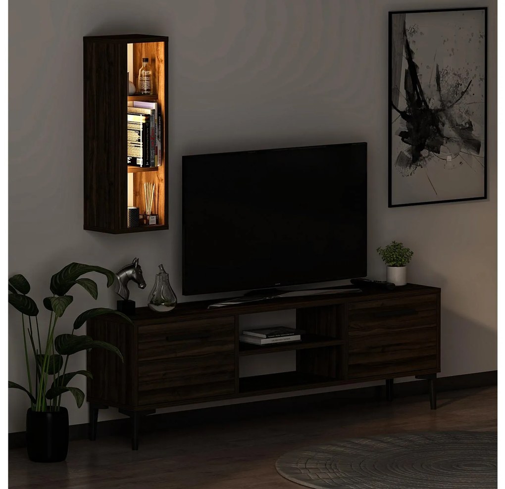 Mobilier living Kuvuni 1 (Nuc) (cu iluminare). 1095470