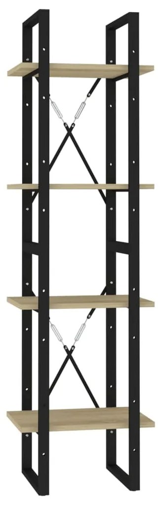 806420 vidaXL Bibliotecă cu 4 rafturi, stejar sonoma, 40x30x140 cm, PAL
