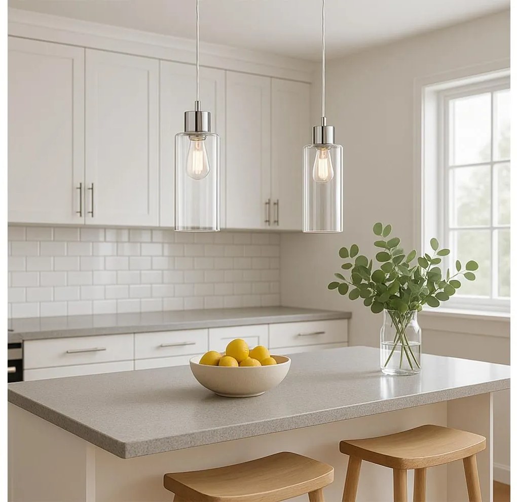 Lustră pe cablu ONLI DODO 1xE27/22W/230V crom lucios