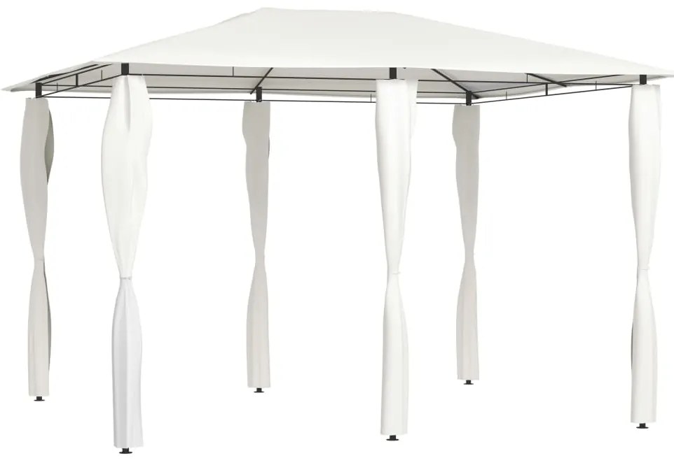 vidaXL Pavilion cu huse pentru stâlpi, crem, 3x4x2,6 m, 160 g/m²